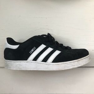 adidas black and white campus sneakers